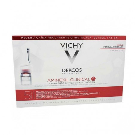 Comprar VICHY DERCOS AMINEXIL CLINICAL 5 ANTICAÍDA MUJER al mejor precio en Farmacia4Estaciones, tu farmacia online Comprar VICHY DERCOS AMINEXIL CLINICAL 5 ANTICAÍDA MUJER