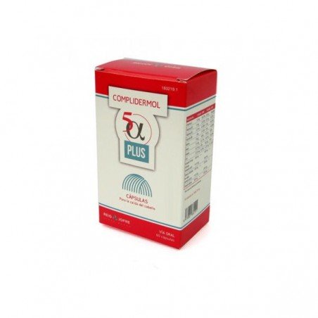Comprar COMPLIDERMOL 5 ALFA PLUS 60 CAPS al mejor precio en Farmacia4Estaciones, tu farmacia online Comprar COMPLIDERMOL 5 ALFA PLUS 60 CAPS