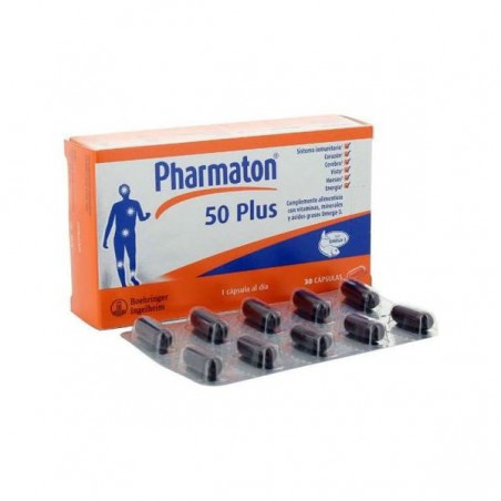 Comprar PHARMATON 50 PLUS 30 CAPS al mejor precio en Farmacia4Estaciones, tu farmacia online Comprar PHARMATON 50 PLUS 30 CAPS