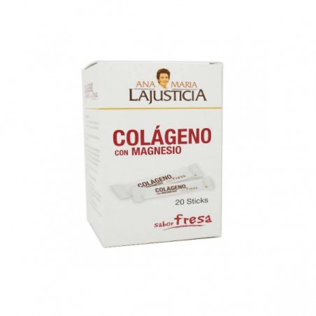 Comprar ANA M. LA JUSTICIA COLÁGENO CON MAGNESIO FRESA 20 STICKS al mejor precio en Farmacia4Estaciones, tu farmacia online Comprar ANA M. LA JUSTICIA COLÁGENO CON MAGNESIO FRESA 20 STICKS