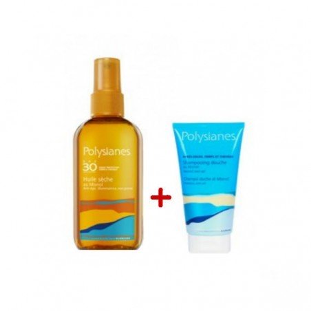 Comprar POLYSIANES ACEITE SECO SPRAY SPF 30 + CHAMPÚ DUCHA AL MONI REGALO al mejor precio en Farmacia4Estaciones, tu farmacia online Comprar POLYSIANES ACEITE SECO SPRAY SPF 30 + CHAMPÚ DUCHA AL MONI REGALO