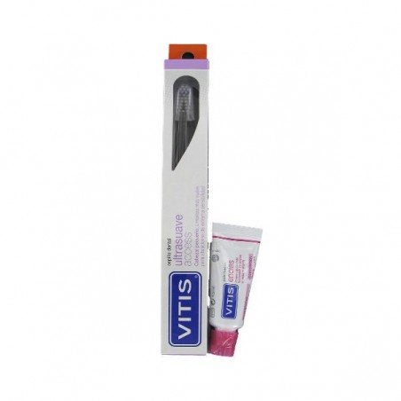 Comprar CEPILLO VITIS ACCESS ULTRASUAVE 1 UD + PASTA 15 ML GRATIS al mejor precio en Farmacia4Estaciones, tu farmacia online Comprar CEPILLO VITIS ACCESS ULTRASUAVE 1 UD + PASTA 15 ML GRATIS