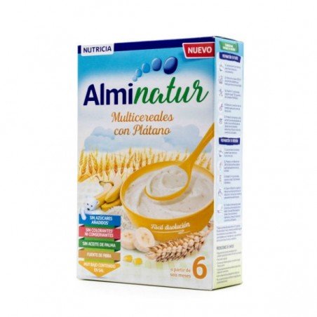 Comprar ALMINATUR MULTICEREALES CON PLÁTANO 250 G al mejor precio en Farmacia4Estaciones, tu farmacia online Comprar ALMINATUR MULTICEREALES CON PLÁTANO 250 G