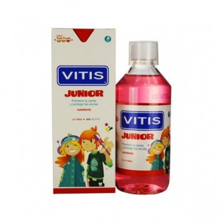 Comprar VITIS JUNIOR COLUTORIO 500 ML al mejor precio en Farmacia4Estaciones, tu farmacia online Comprar VITIS JUNIOR COLUTORIO 500 ML