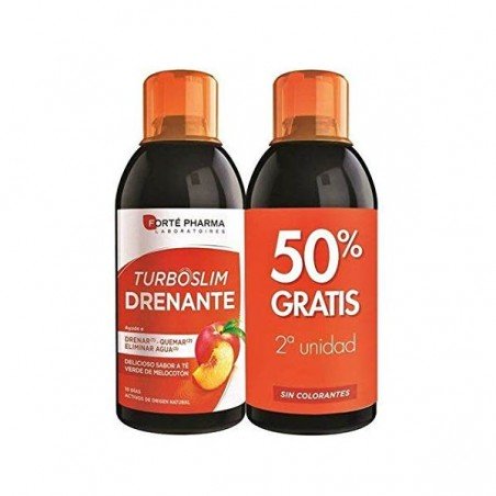 Comprar TURBOSLIM DRENANTE SABOR MELOCOTON 2 X 500 ML al mejor precio en Farmacia4Estaciones, tu farmacia online Comprar TURBOSLIM DRENANTE SABOR MELOCOTON 2 X 500 ML