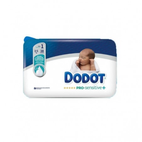 Comprar DODOT PAÑAL PRO SENSITIVE T1 2-5 KG 38 UND al mejor precio en Farmacia4Estaciones, tu farmacia online Comprar DODOT PAÑAL PRO SENSITIVE T1 2-5 KG 38 UND