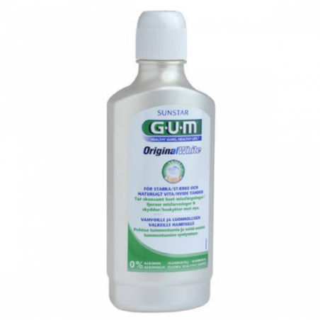 Comprar GUM ORIGINAL WHITE COLUTORIO 500 ML al mejor precio en Farmacia4Estaciones, tu farmacia online Comprar GUM ORIGINAL WHITE COLUTORIO 500 ML