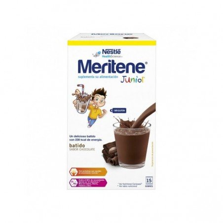 Comprar MERITENE JUNIOR CHOCOLATE 15 SOBRES al mejor precio en Farmacia4Estaciones, tu farmacia online Comprar MERITENE JUNIOR CHOCOLATE 15 SOBRES