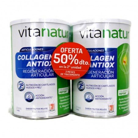 Comprar VITANATUR COLLAGEN ANTIOX PLUS DUPLO 2 x 360 G al mejor precio en Farmacia4Estaciones, tu farmacia online Comprar VITANATUR COLLAGEN ANTIOX PLUS DUPLO 2 x 360 G