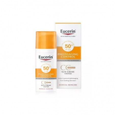 Comprar eucerin protección solar antiedad con color spf 50