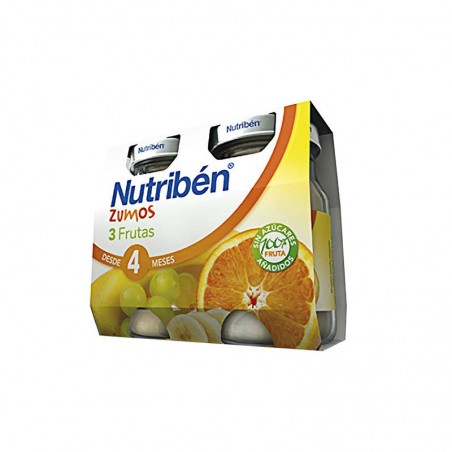 Comprar NUTRIBÉN ZUMO 3 FRUTAS 130 ML al mejor precio en Farmacia4Estaciones, tu farmacia online Comprar NUTRIBÉN ZUMO 3 FRUTAS 130 ML