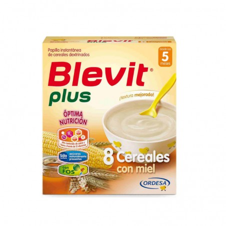 Comprar BLEVIT PLUS 8 CEREALES CON MIEL 600 G al mejor precio en Farmacia4Estaciones, tu farmacia online Comprar BLEVIT PLUS 8 CEREALES CON MIEL 600 G
