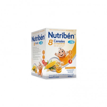 Comprar nutriben 8 cereales y miel con leche adaptada 600 g