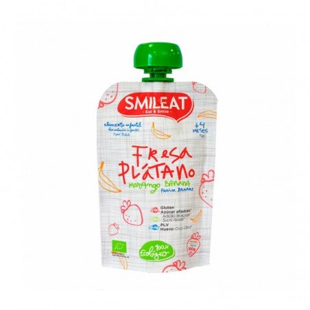 Comprar SMILEAT FRESA Y PLÁTANO 100G +4 MESES al mejor precio en Farmacia4Estaciones, tu farmacia online Comprar SMILEAT FRESA Y PLÁTANO 100G +4 MESES