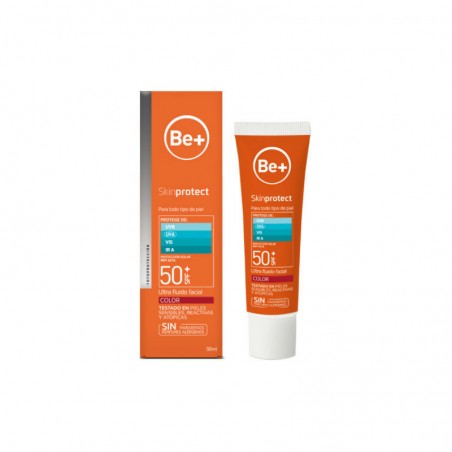 Comprar be+ skin protect ultra fluido facial color spf50+