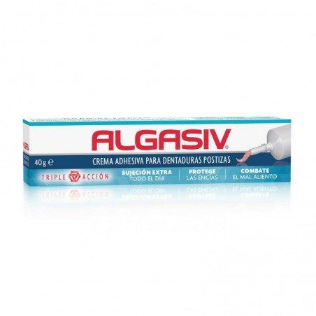 Comprar ALGASIV CREMA ADHESIVA PARA DENTADURAS POSTIZAS 40 G al mejor precio en Farmacia4Estaciones, tu farmacia online Comprar ALGASIV CREMA ADHESIVA PARA DENTADURAS POSTIZAS 40 G