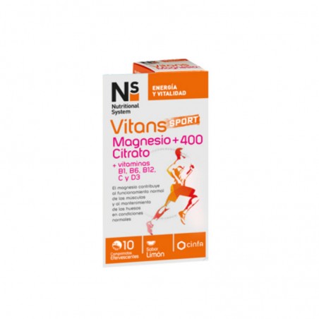 Comprar ns vitans magnesio+ 400 citrato 10 comprimidos efervescentes