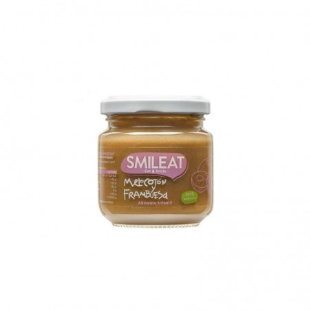 Comprar smileat tarrito eco melocotón y frambuesa 130 g