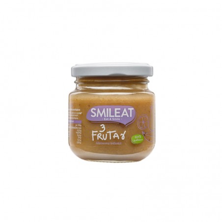Comprar smileat tarrito eco tres frutas 130 g al mejor precio en Farmacia4Estaciones, tu farmacia online Comprar smileat tarrito eco tres frutas 130 g