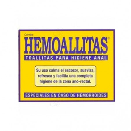 Comprar HEMOALLITAS HIGIENE ANAL 10 TOALLITAS al mejor precio en Farmacia4Estaciones, tu farmacia online Comprar HEMOALLITAS HIGIENE ANAL 10 TOALLITAS