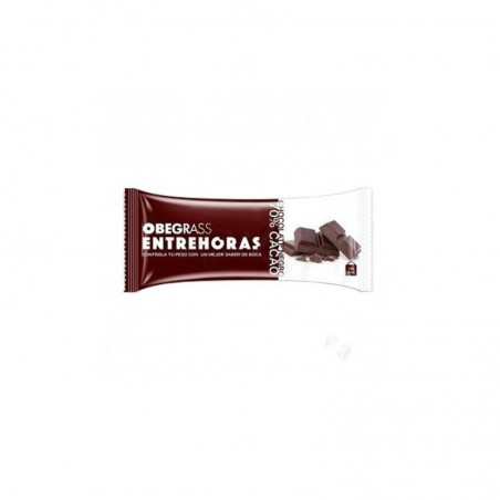 Comprar obegrass entrehoras barritas chocolate negro 20 unidades