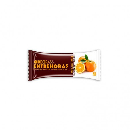 Comprar obegrass entrehoras barritas chocolate negro y naranja 20 unidades