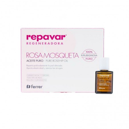 Comprar REPAVAR REGENERADORA ACEITE PURO DE ROSA MOSQUETA 15 ML al mejor precio en Farmacia4Estaciones, tu farmacia online Comprar REPAVAR REGENERADORA ACEITE PURO DE ROSA MOSQUETA 15 ML