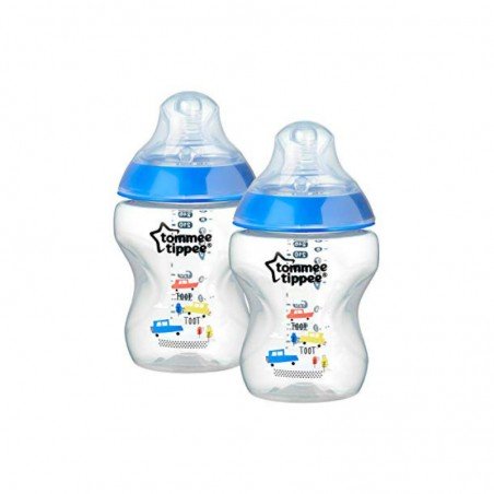 Comprar TOMMEE TIPPEE BIBERÓN ANTICÓLICOS AZUL COCHECITOS FLUJO LENTO 2X260 ML al mejor precio en Farmacia4Estaciones, tu farmacia online Comprar TOMMEE TIPPEE BIBERÓN ANTICÓLICOS AZUL COCHECITOS FLUJO LENTO 2X260 ML