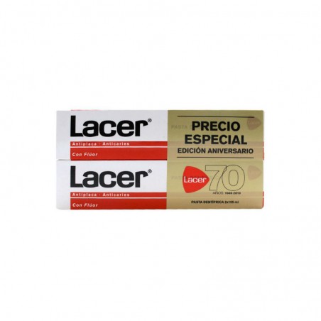 Comprar lacer pasta dentífrica con flúor 2 x 125 ml