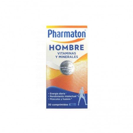 Comprar PHARMATON HOMBRE VITAMINAS Y MINERALES 30 COMPRIMIDOS al mejor precio en Farmacia4Estaciones, tu farmacia online Comprar PHARMATON HOMBRE VITAMINAS Y MINERALES 30 COMPRIMIDOS