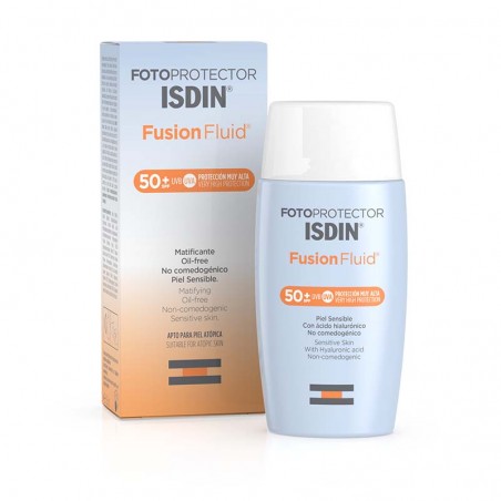 Comprar FUSION FLUID SPF 50+ FOTOPROTECTOR ISDIN 50 ML al mejor precio en Farmacia4Estaciones, tu farmacia online Comprar FUSION FLUID SPF 50+ FOTOPROTECTOR ISDIN 50 ML