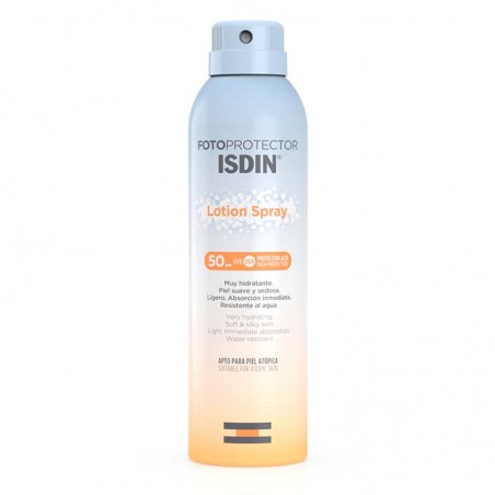 Comprar LOTION SPRAY CONTINUOS SPF 50+ FOTOPROTECTOR ISDIN 200 ML al mejor precio en Farmacia4Estaciones, tu farmacia online Comprar LOTION SPRAY CONTINUOS SPF 50+ FOTOPROTECTOR ISDIN 200 ML
