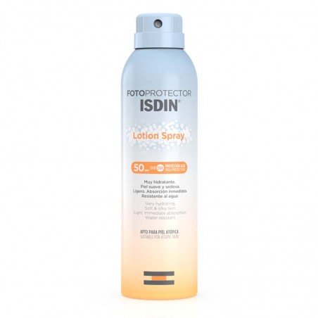 Comprar LOTION SPRAY CONTINUOS SPF 50+ FOTOPROTECTOR ISDIN 200 ML al mejor precio en Farmacia4Estaciones, tu farmacia online Comprar LOTION SPRAY CONTINUOS SPF 50+ FOTOPROTECTOR ISDIN 200 ML
