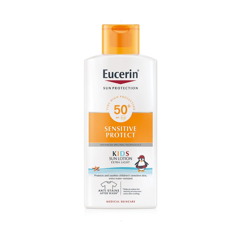 eucerin kids sun lotion sensitive protect spf 50+ 400ml a precio online