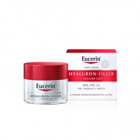 Comprar EUCERIN HYALURON FILLER + VOLUME LIFT CREMA DÍA PIEL NORMAL MIXTA 50 ML al mejor precio en Farmacia4Estaciones, tu farmacia online Comprar EUCERIN HYALURON FILLER + VOLUME LIFT CREMA DÍA PIEL NORMAL MIXTA 50 ML