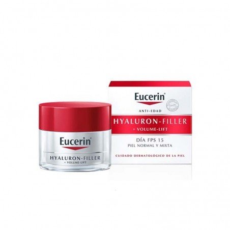 Comprar EUCERIN HYALURON FILLER + VOLUME LIFT CREMA DÍA PIEL NORMAL MIXTA 50 ML al mejor precio en Farmacia4Estaciones, tu farmacia online Comprar EUCERIN HYALURON FILLER + VOLUME LIFT CREMA DÍA PIEL NORMAL MIXTA 50 ML