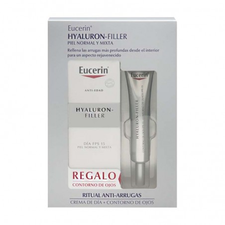 Comprar eucerin hyaluron filler piel normal-mixta crema de dia + contorno de regalo