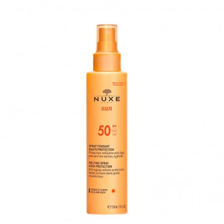 Comprar nuxe sun spray solar rostro y cuerpo spf 50 150ml al mejor precio en Farmacia4Estaciones, tu farmacia online Comprar nuxe sun spray solar rostro y cuerpo spf 50 150ml