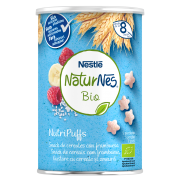 NESTLE NATURNES BIO NUTRIPUFFS SNACKS DE CEREALES CON FRAMBUESA 35G