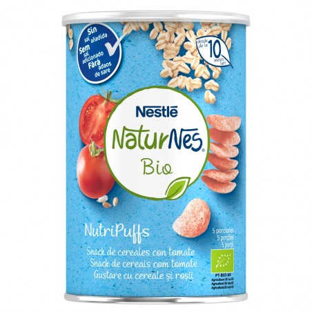 Comprar NESTLE NATURNES BIO NUTRIPUFFS SNACKS DE CEREALES CON TOMATE 35G al mejor precio en Farmacia4Estaciones, tu farmacia online Comprar NESTLE NATURNES BIO NUTRIPUFFS SNACKS DE CEREALES CON TOMATE 35G
