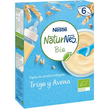 Comprar nestle naturnes bio papilla de trigo y avena 240g