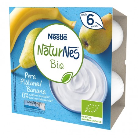 Comprar NESTLE NATURNES BIO POSTRE LÁCTEO DE PERA Y PLÁTANO 4 X 90G al mejor precio en Farmacia4Estaciones, tu farmacia online Comprar NESTLE NATURNES BIO POSTRE LÁCTEO DE PERA Y PLÁTANO 4 X 90G