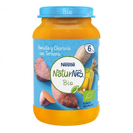 Comprar NESTLÉ NATURNES BIO TARRITO BONIATO Y CHIRIVÍA CON TERNERA 190 G al mejor precio en Farmacia4Estaciones, tu farmacia online Comprar NESTLÉ NATURNES BIO TARRITO BONIATO Y CHIRIVÍA CON TERNERA 190 G