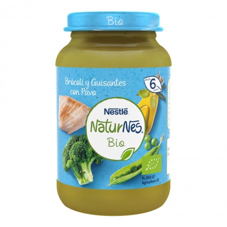 Comprar nestlé naturnes bio tarrito brócoli y guisantes con pavo 190 g