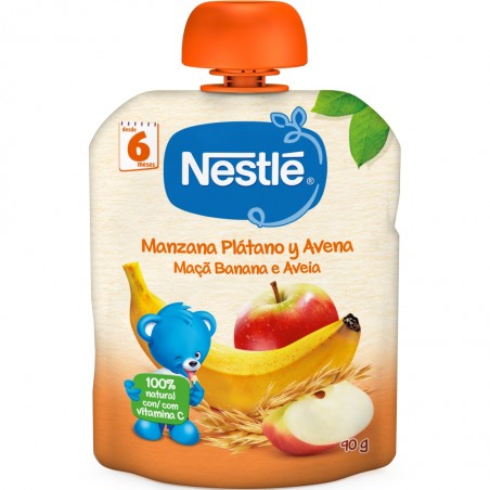 Comprar nestlé bolsita manzana, plátano y avena 90g