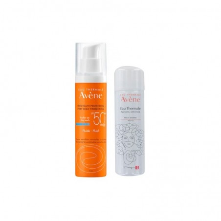 Comprar avène solar fluido spf 50+ 50 ml + regalo agua termal 50 ml