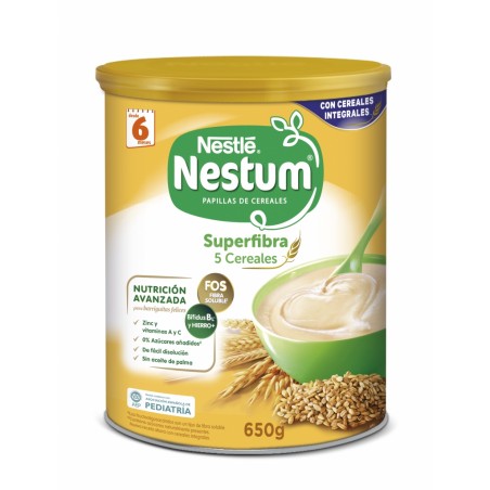 Comprar NESTUM SUPERFIBRA 5 CEREALES 650 G al mejor precio en Farmacia4Estaciones, tu farmacia online Comprar NESTUM SUPERFIBRA 5 CEREALES 650 G
