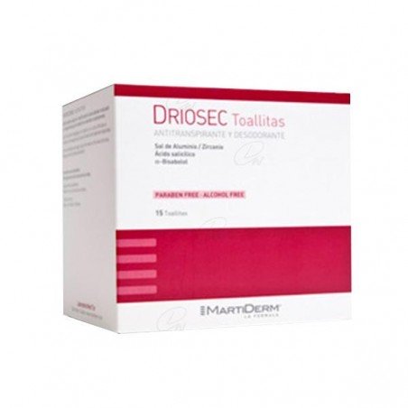 Comprar TOALLITAS DRIOSEC 15 UDS al mejor precio en Farmacia4Estaciones, tu farmacia online Comprar TOALLITAS DRIOSEC 15 UDS