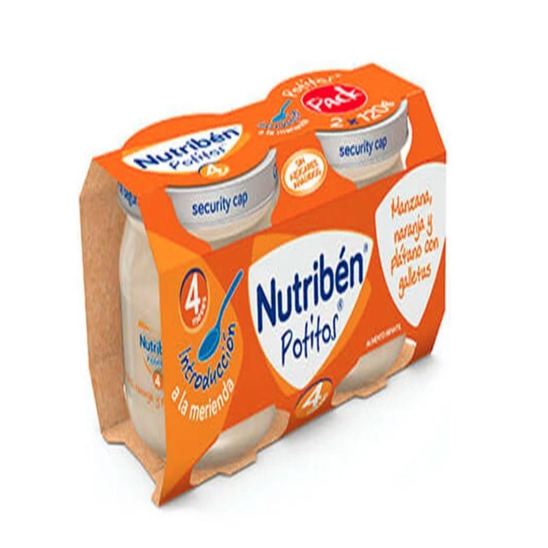 Comprar pack nutriben potitos frutas con galleta 120g a precio online