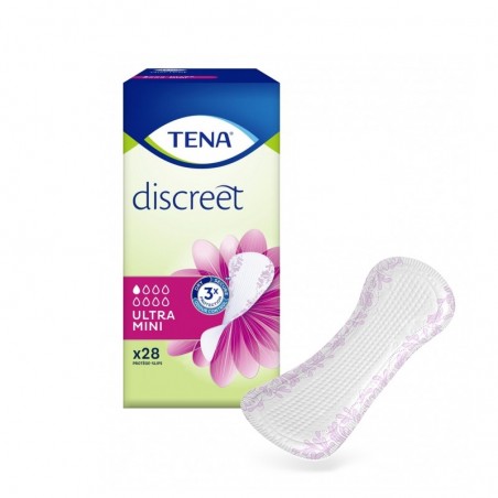 Comprar TENA DISCREET ULTRA MINI 28 UNIDADES al mejor precio en Farmacia4Estaciones, tu farmacia online Comprar TENA DISCREET ULTRA MINI 28 UNIDADES
